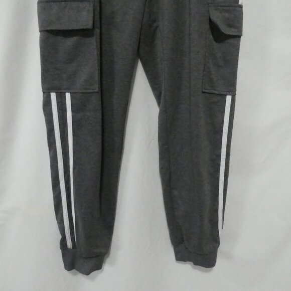 MANFINITY | medium | Grey Cargo Joggers | White Stripe Sides - Picture 7 of 16